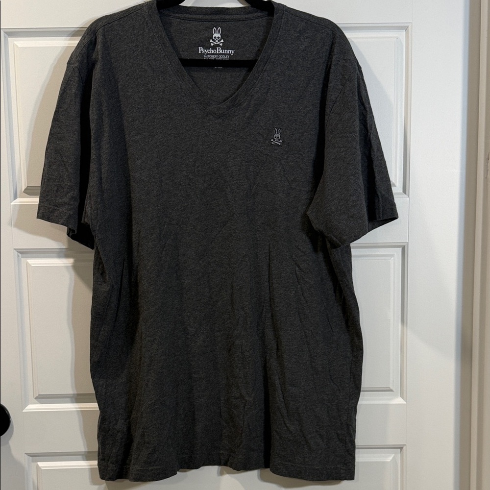Psycho Bunny Men's Classic Charcoal Gray T-Shirt Casual Comfort Wear 8/XXL